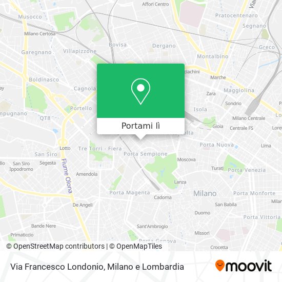 Mappa Via Francesco Londonio