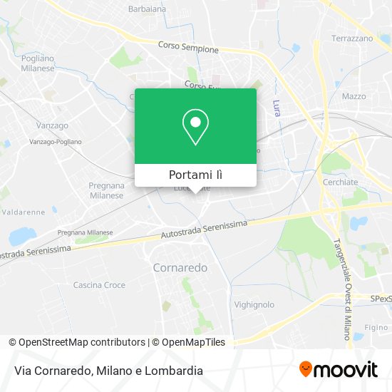 Mappa Via Cornaredo