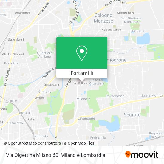 Mappa Via Olgettina Milano 60