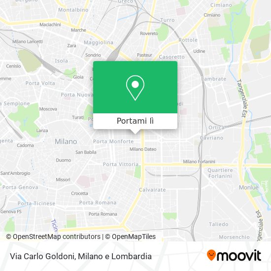 Mappa Via Carlo Goldoni