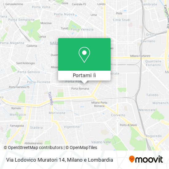 Mappa Via Lodovico Muratori 14