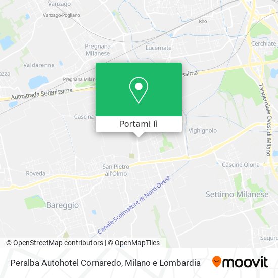 Mappa Peralba Autohotel Cornaredo
