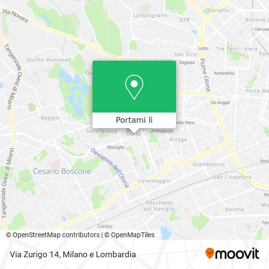 Mappa Via Zurigo 14
