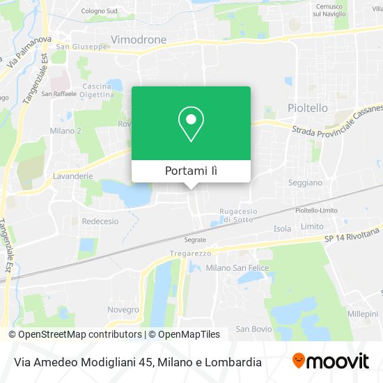 Mappa Via Amedeo Modigliani 45