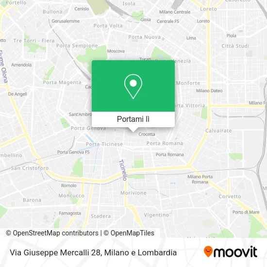 Mappa Via Giuseppe Mercalli 28