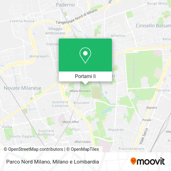 Mappa Parco Nord Milano