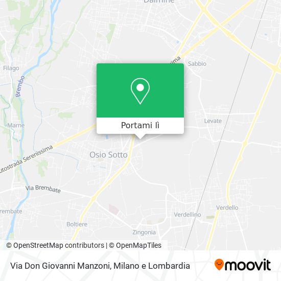 Mappa Via Don Giovanni Manzoni