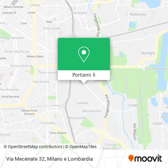 Mappa Via Mecenate 32