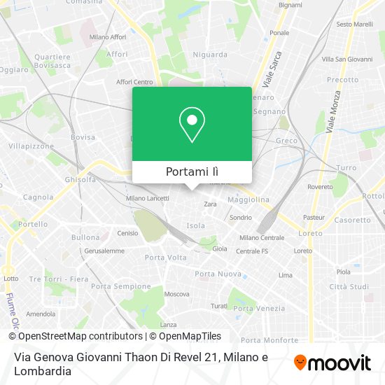 Mappa Via Genova Giovanni Thaon Di Revel 21