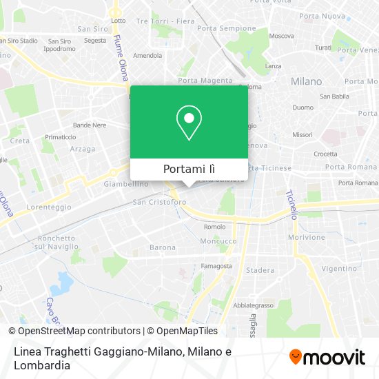 Mappa Linea Traghetti Gaggiano-Milano
