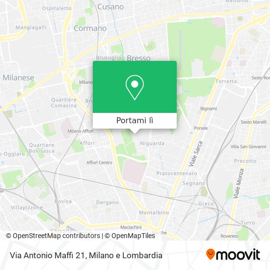 Mappa Via Antonio Maffi 21