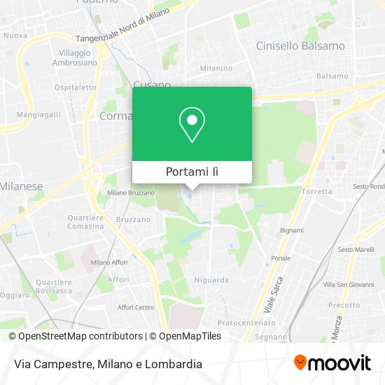 Mappa Via Campestre