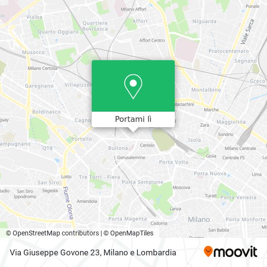 Mappa Via Giuseppe Govone 23