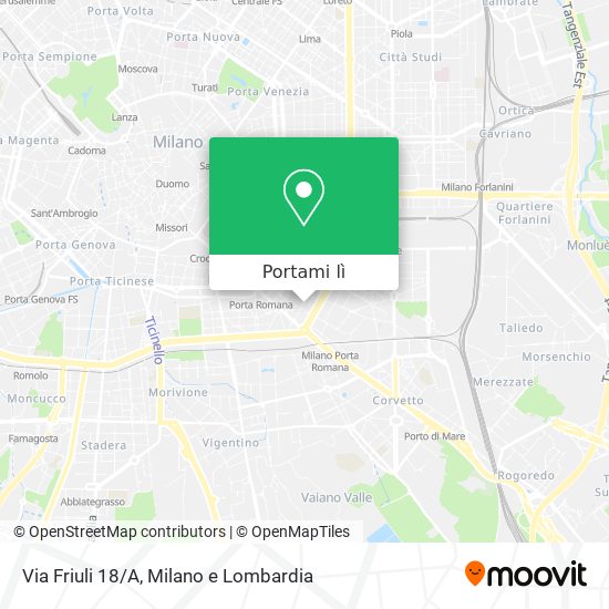 Mappa Via Friuli 18/A