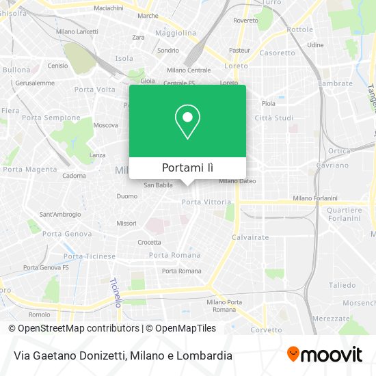 Mappa Via Gaetano Donizetti