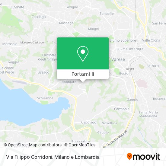 Mappa Via Filippo Corridoni