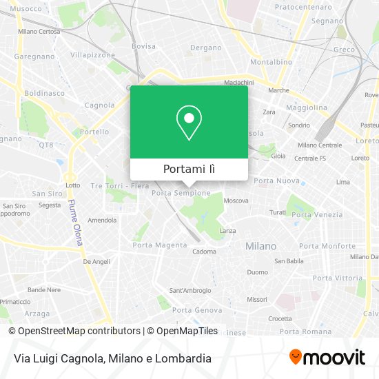 Mappa Via Luigi Cagnola