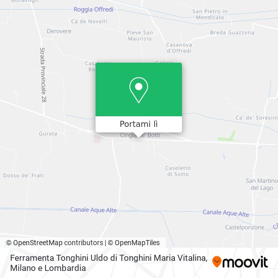 Mappa Ferramenta Tonghini Uldo di Tonghini Maria Vitalina