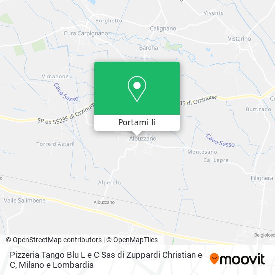 Mappa Pizzeria Tango Blu L e C Sas di Zuppardi Christian e C