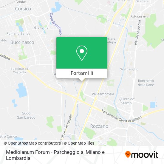 Mappa Mediolanum Forum - Parcheggio a