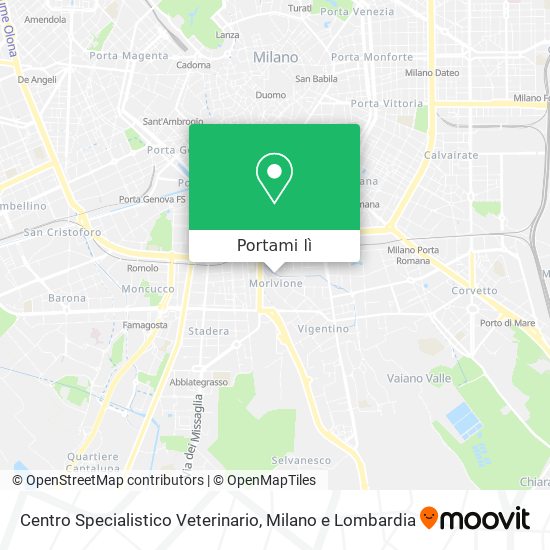 Mappa Centro Specialistico Veterinario