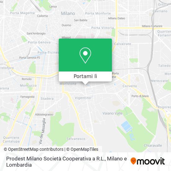 Mappa Prodest Milano Società Cooperativa a R.L.