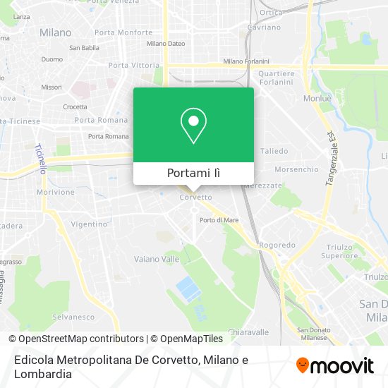 Mappa Edicola Metropolitana De Corvetto