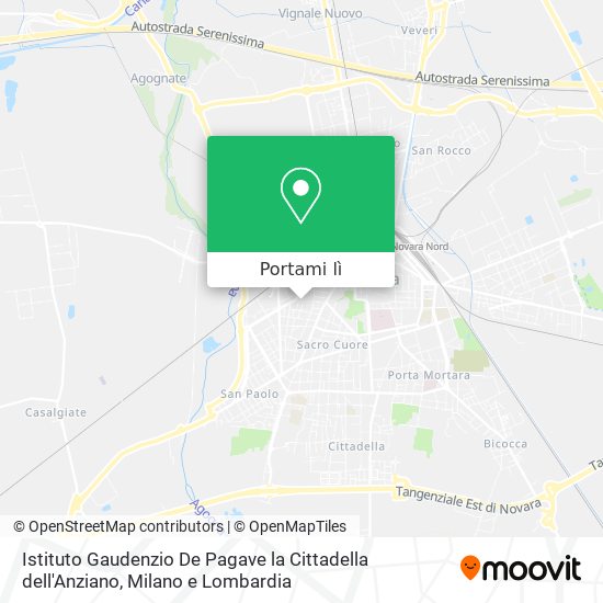Mappa Istituto Gaudenzio De Pagave la Cittadella dell'Anziano