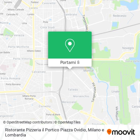 Mappa Ristorante Pizzeria il Portico Piazza Ovidio