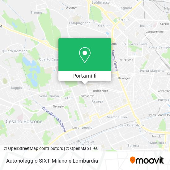 Mappa Autonoleggio SIXT