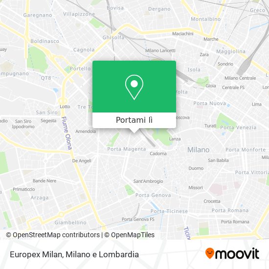 Mappa Europex Milan