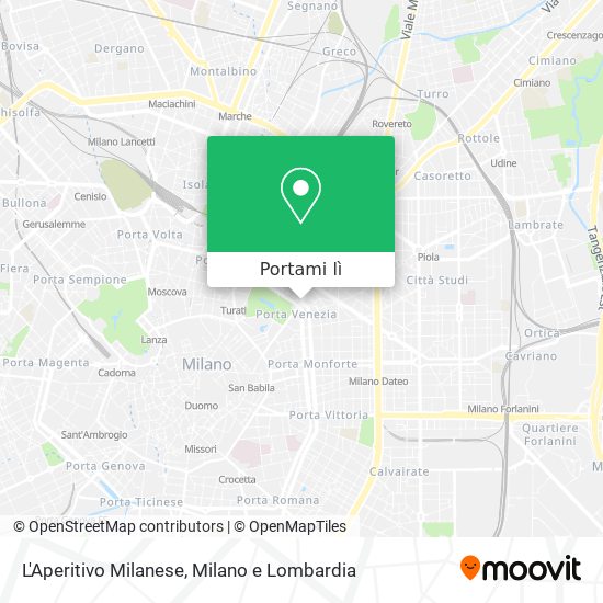 Mappa L'Aperitivo Milanese