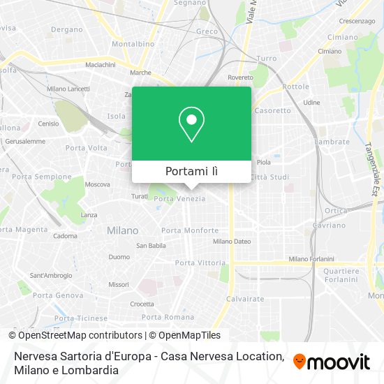 Mappa Nervesa Sartoria d'Europa - Casa Nervesa Location