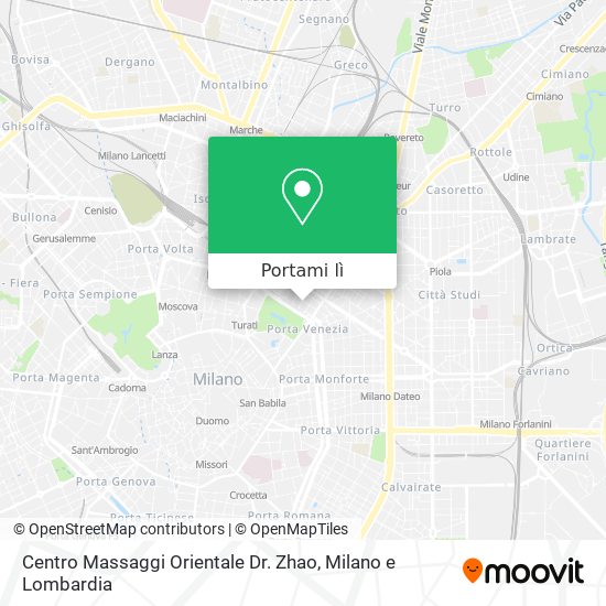Mappa Centro Massaggi Orientale Dr. Zhao