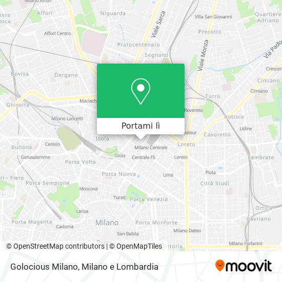 Mappa Golocious Milano