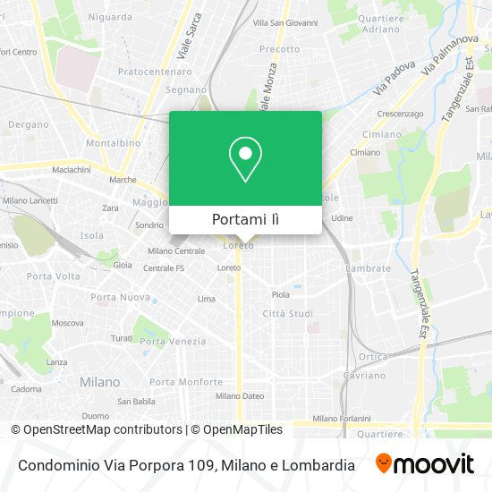 Mappa Condominio Via Porpora 109