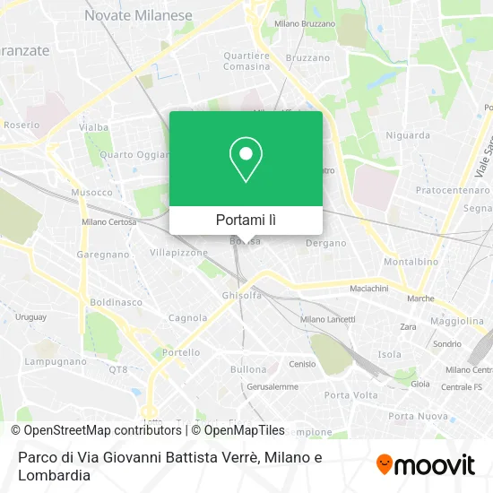 Mappa Parco di Via Giovanni Battista Verrè