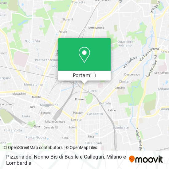 Mappa Pizzeria del Nonno Bis di Basile e Callegari