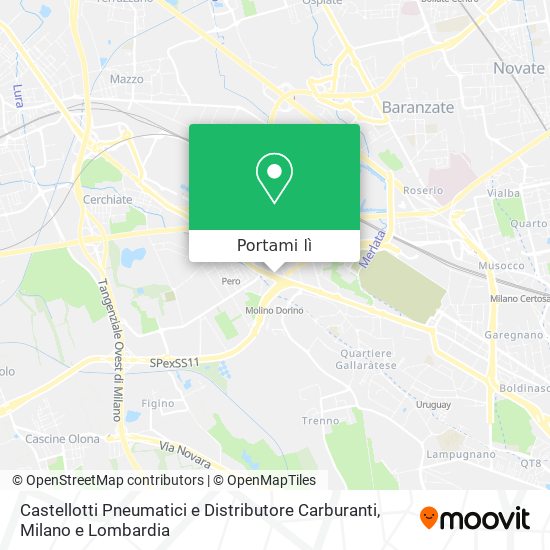 Mappa Castellotti Pneumatici e Distributore Carburanti