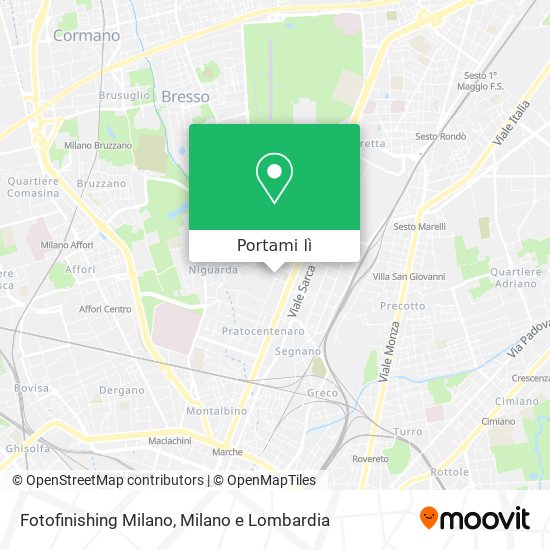 Mappa Fotofinishing Milano