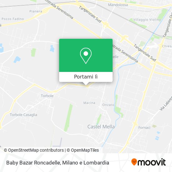 Mappa Baby Bazar Roncadelle