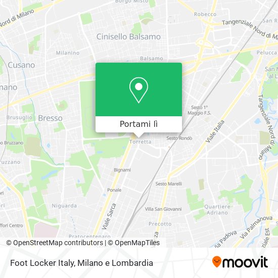 Mappa Foot Locker Italy