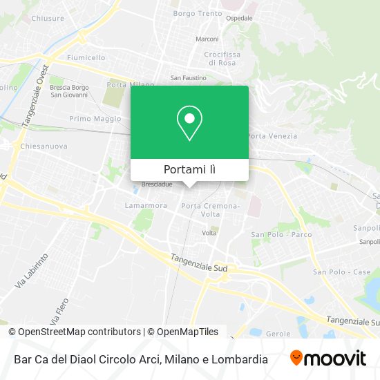 Mappa Bar Ca del Diaol Circolo Arci