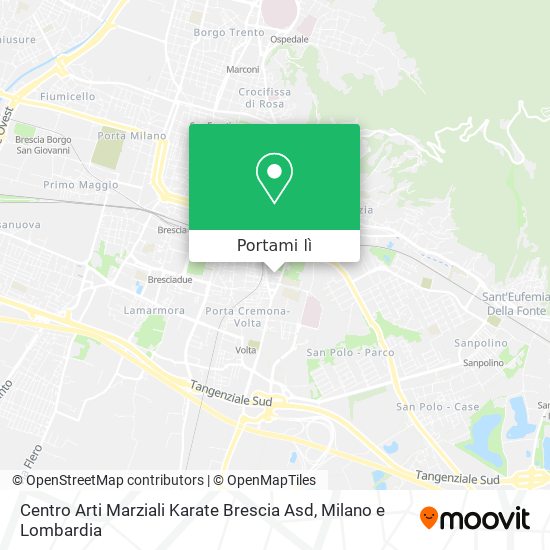 Mappa Centro Arti Marziali Karate Brescia Asd