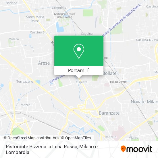 Mappa Ristorante Pizzeria la Luna Rossa