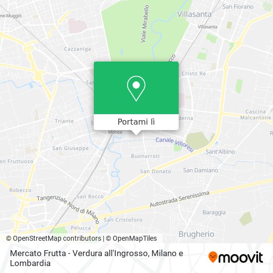 Mappa Mercato Frutta - Verdura all'Ingrosso