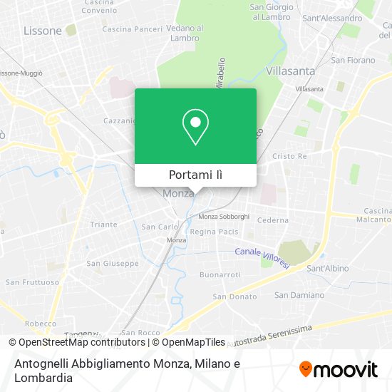 Mappa Antognelli Abbigliamento Monza