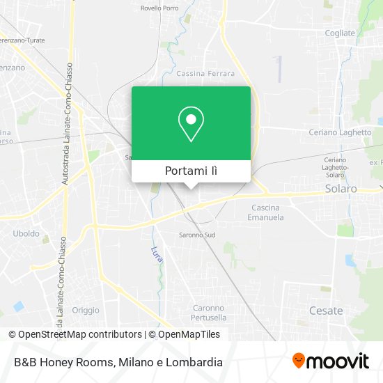 Mappa B&B Honey Rooms