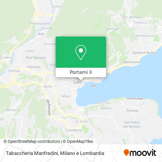 Mappa Tabaccheria Manfredini