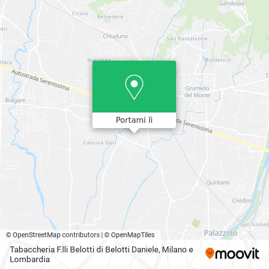 Mappa Tabaccheria F.lli Belotti di Belotti Daniele